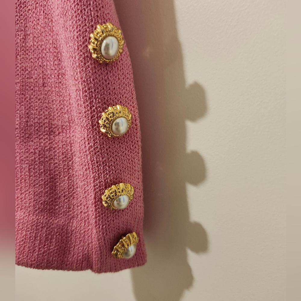 St. John Collection By Marie Gray Pink Button-Up Jacket Size 2 - Picture 7 of 11